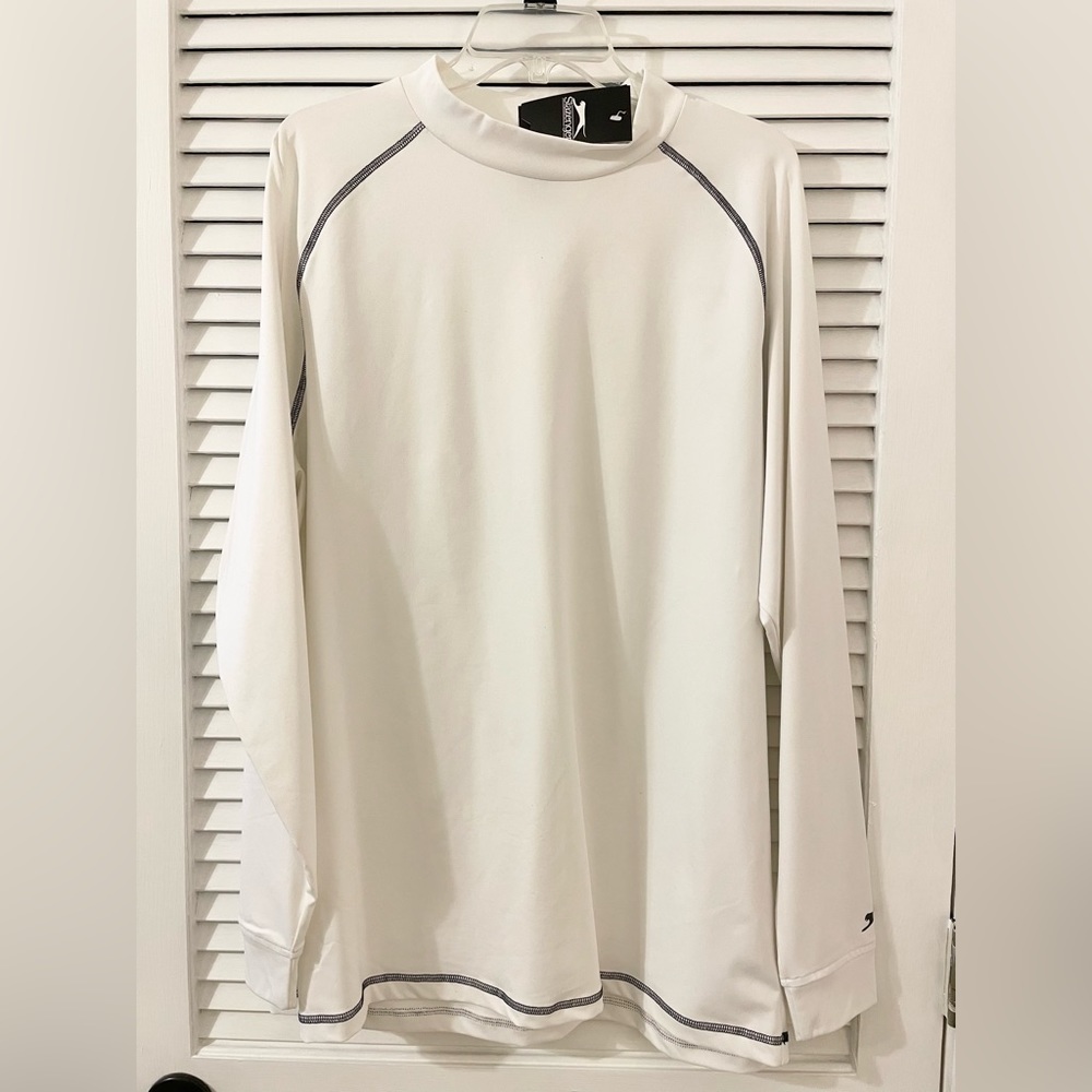NWT Slazenger White  Prahl Mock Long Sleeve